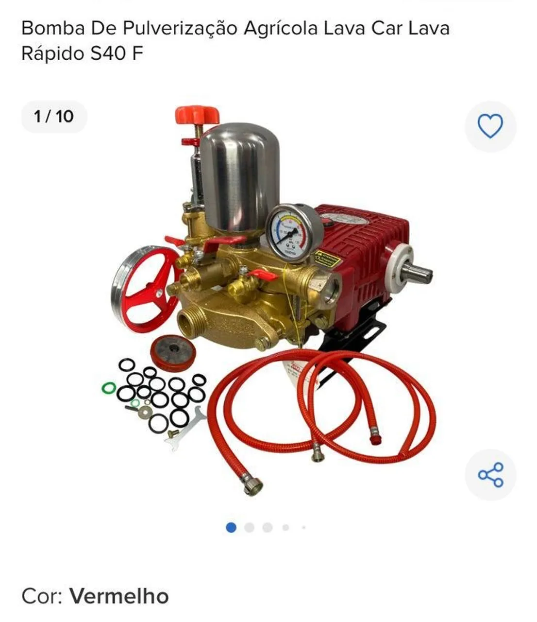 Bomba de Pulverização Agrícola Lava Car Rápido S40 F