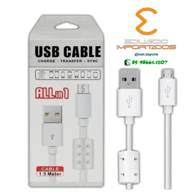 Cabo Usb All In 1 V3 1.5 Metros Branco