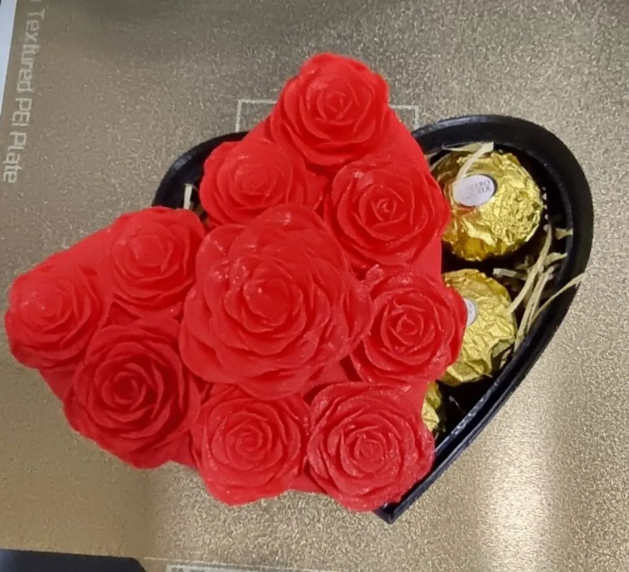 Caixa Coração e Rosas  Impressão 3D Presente  - Foto 2