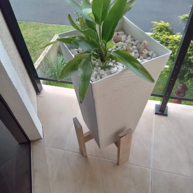 Porta Vaso Madeira  para Vaso Suculentas sku50 - Foto 2