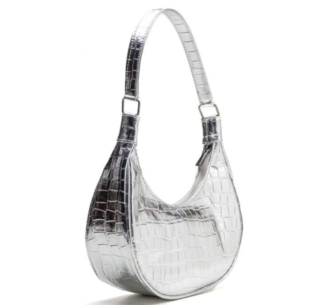 Bolsa de ombro cor prata