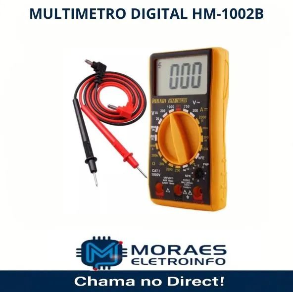 Multímetro Digital HM 1002B Hikari CAT I 1000v