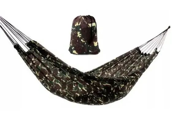 Rede de descanso camuflada nylon com bolsa - seminova - Foto 5