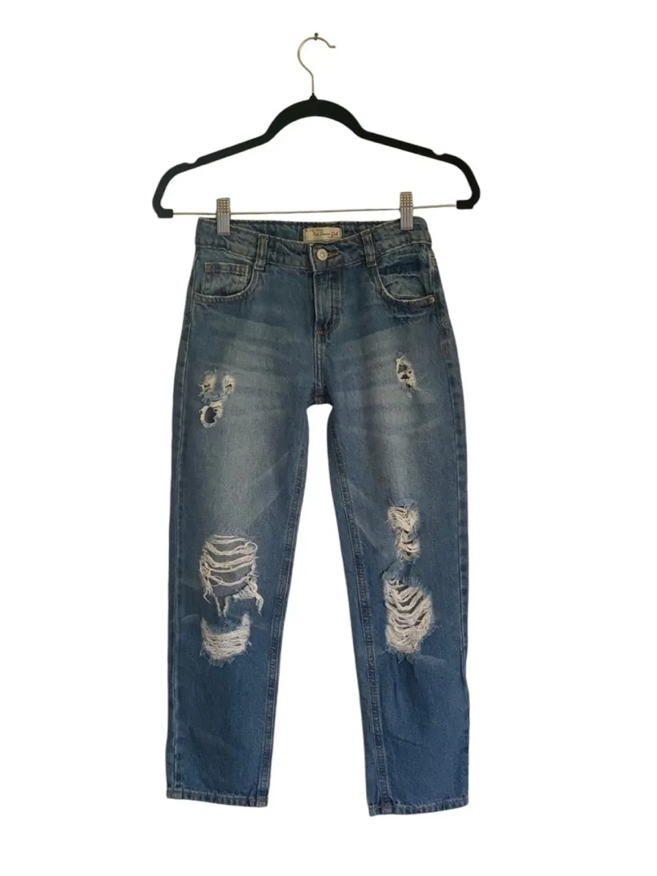 Calça jeans Kids Denim girls com ajuste elástico na cintura TAM 9-10 (136cm)