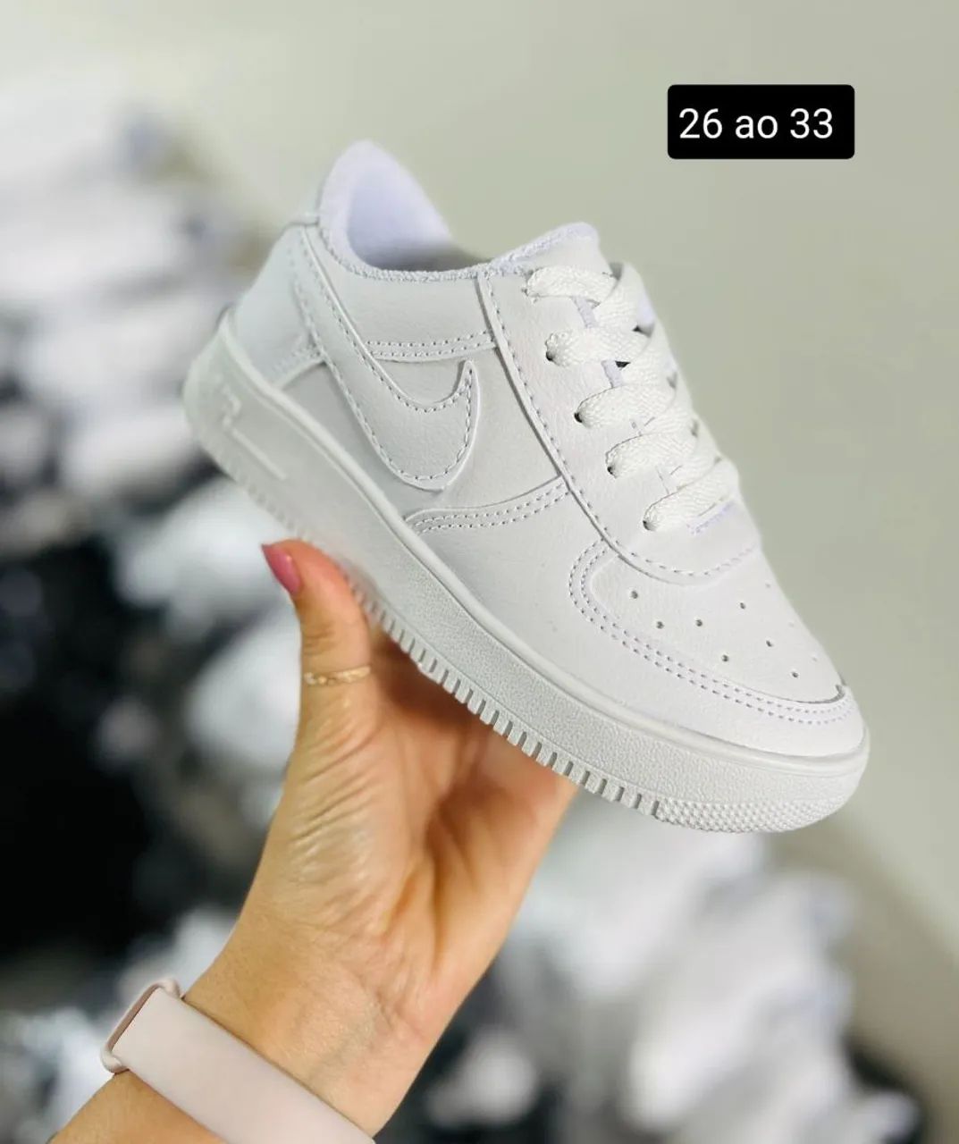 Tênis Nike Air Force 1 Branco - Numeração 26 ao 33
