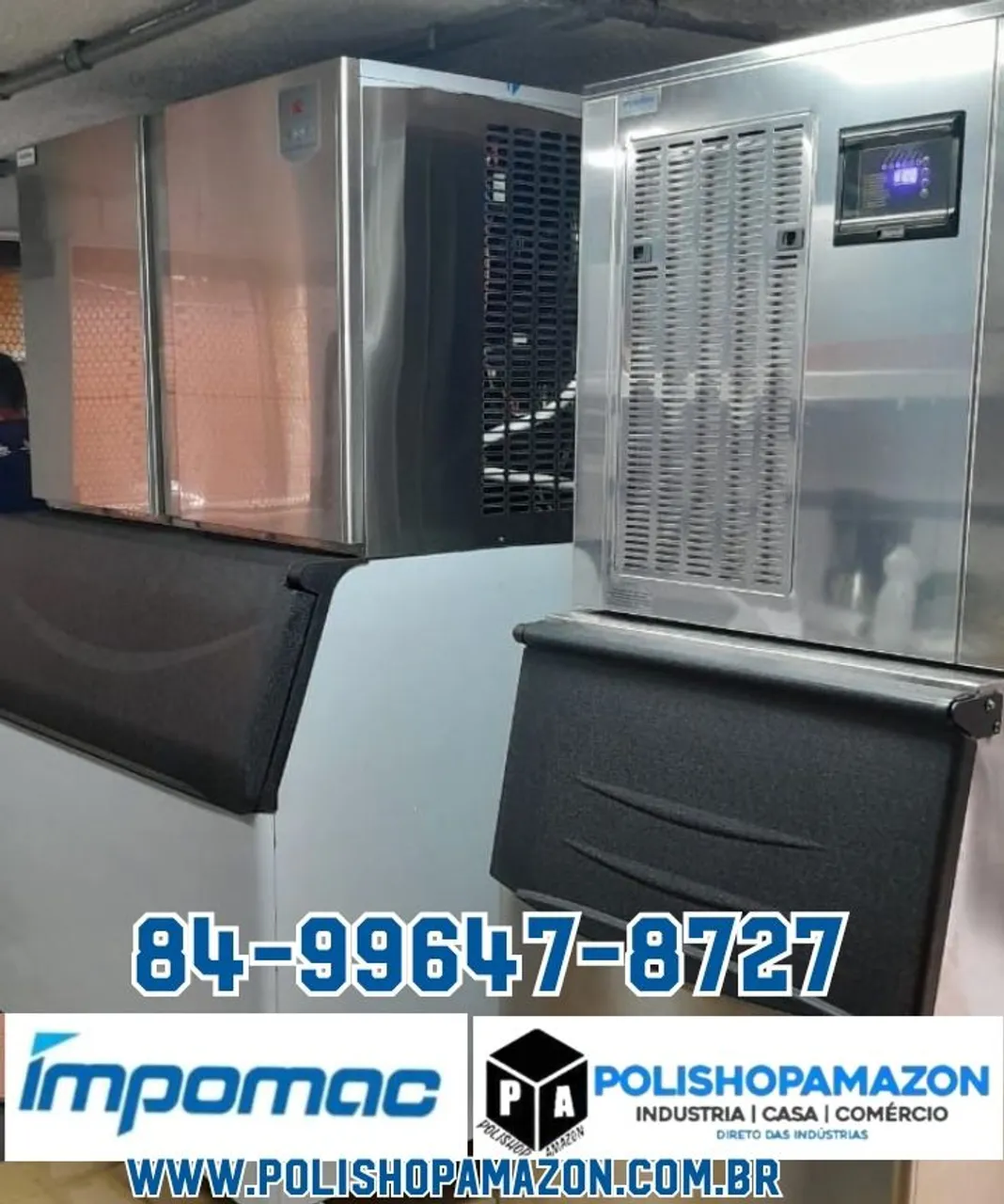 maquinas de gelo cubo,escama,tubo impomac