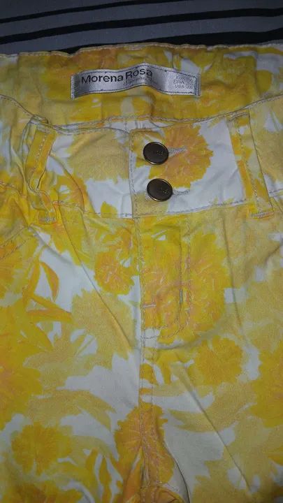 Calça Jeans Morena RosaFloral Amarela - Foto 5
