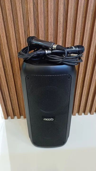 Caixa de Som Portátil com Bluetooth, Microfones com cabos de 5 metros - Foto 3