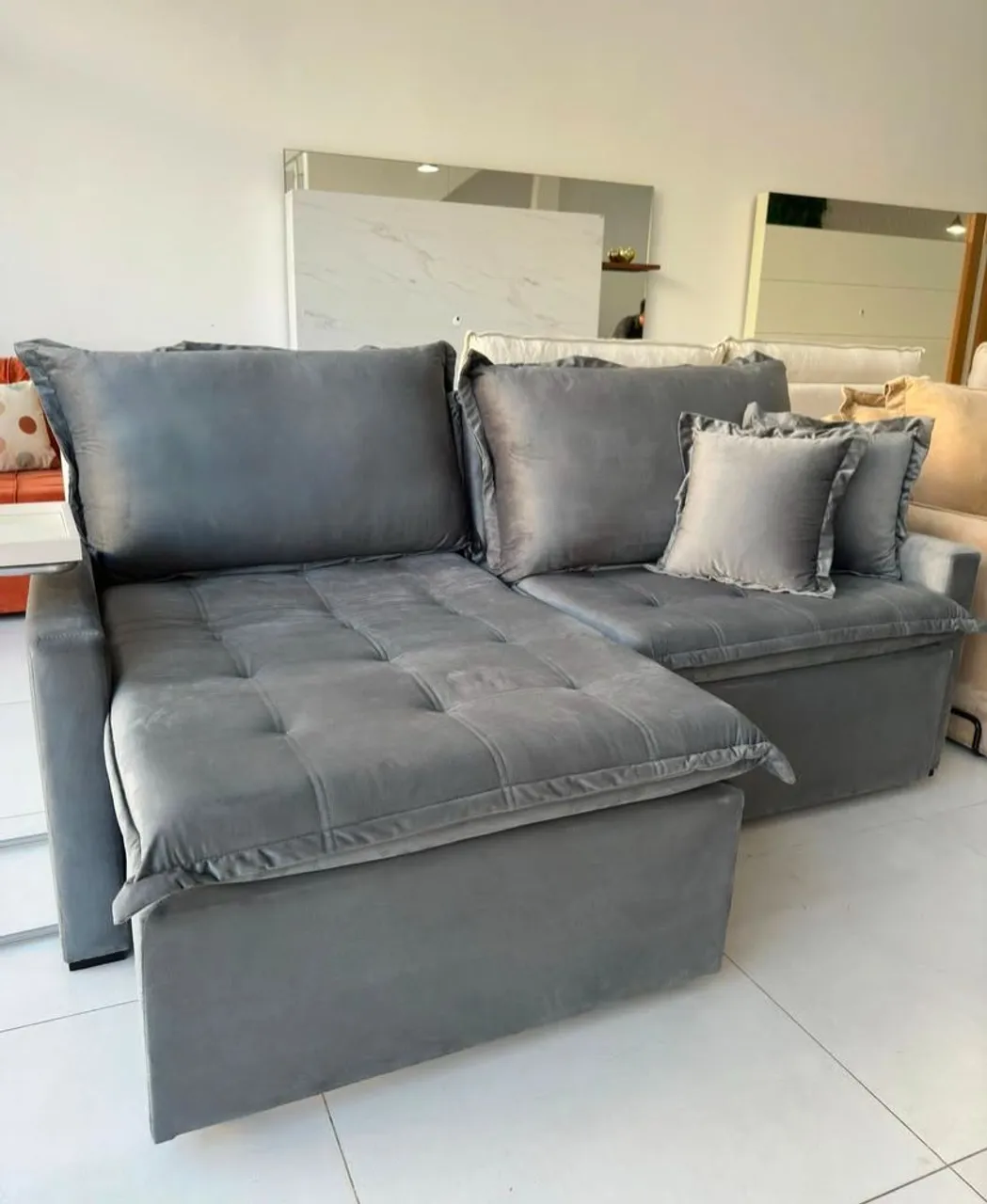 SOFA SEM CAIXA 2,00M RETRATIL E RECLINAVEL