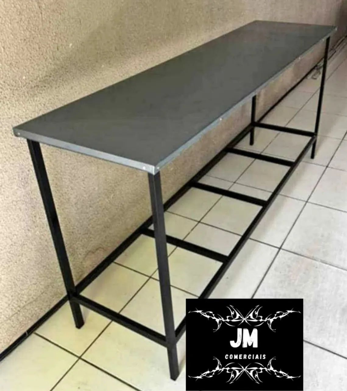 Mesa de aço com estrutura reforçada inox pronta entrega  - Foto 2