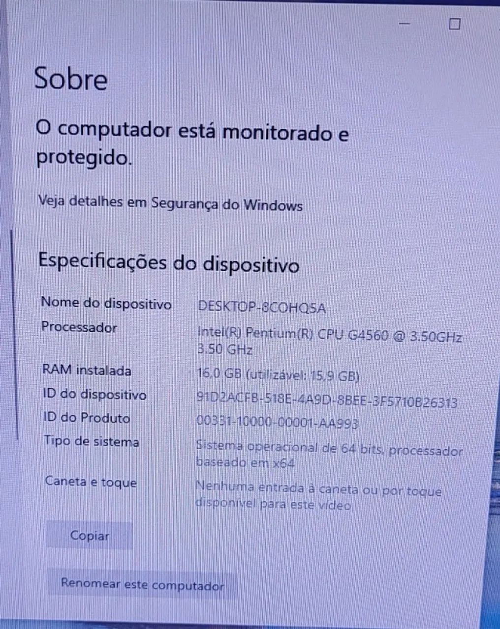 PC Gamer Intel G4560 7ª Geração + 16GB RAM - Perfeito Estado - Foto 6