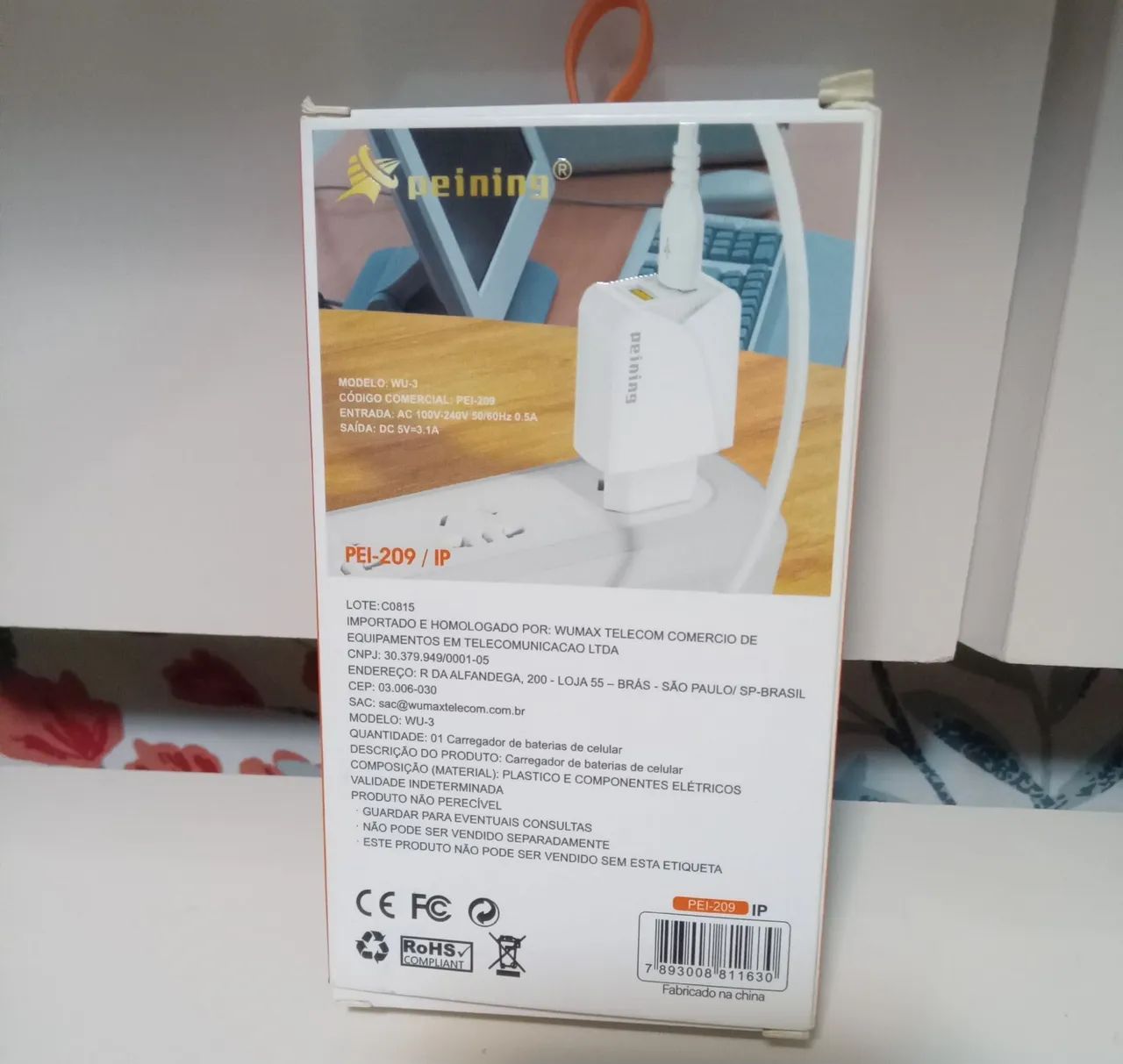 Carregador rápido peining 2 usb pei 209 ip - Foto 2