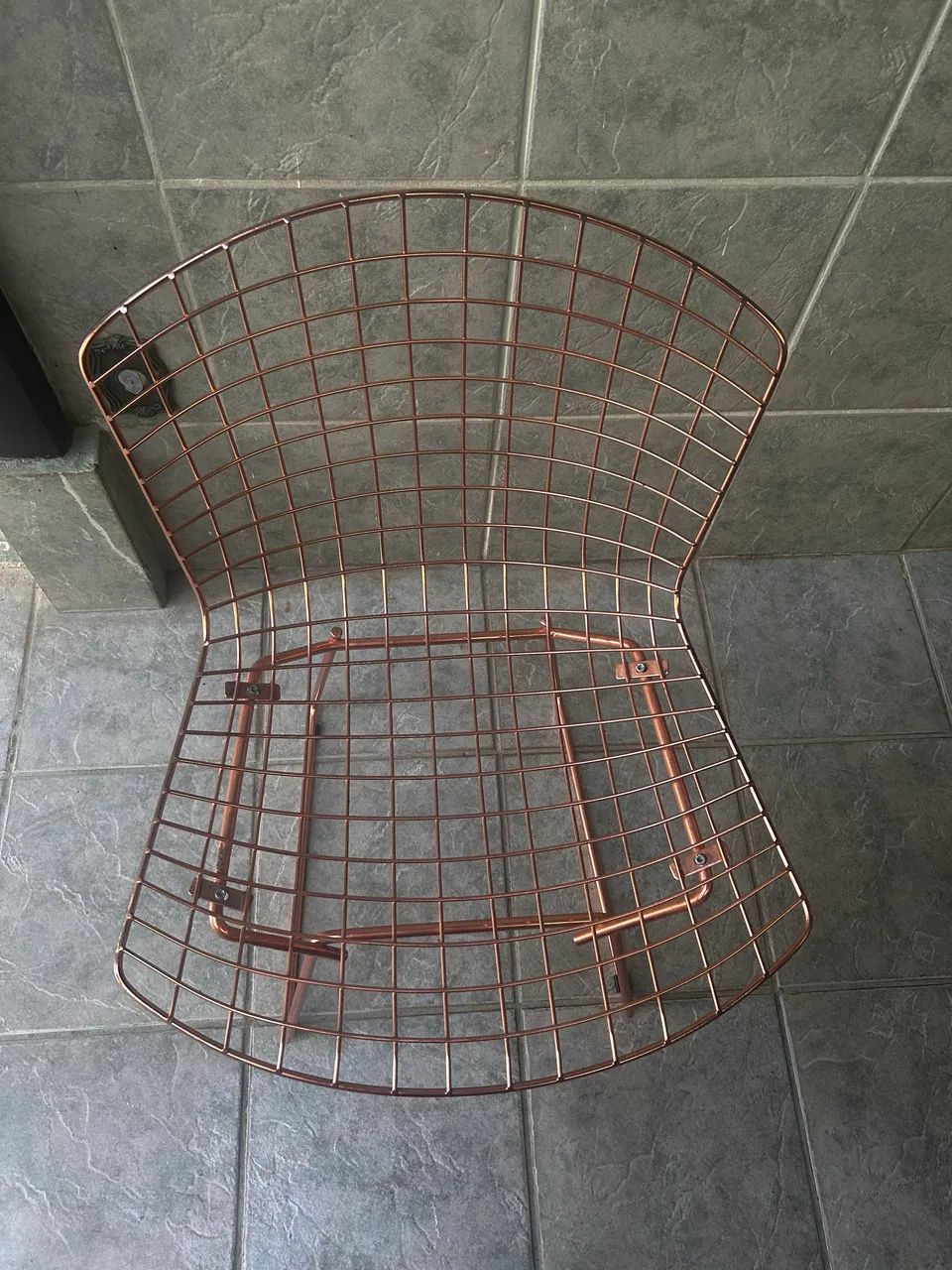 Cadeira Bertoia Aramada Dourada Tok Stok - Foto 3