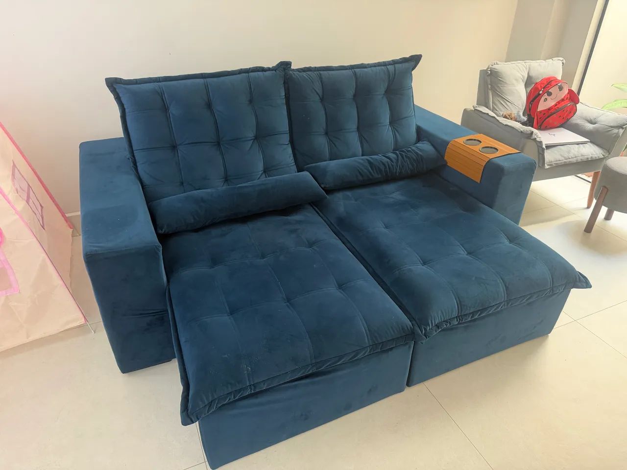 Sofá retrátil reclinável bipartido - Foto 4