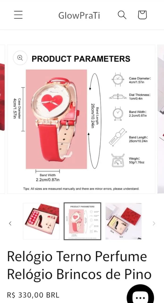 Relógio terno perfume e brincos - Foto 4