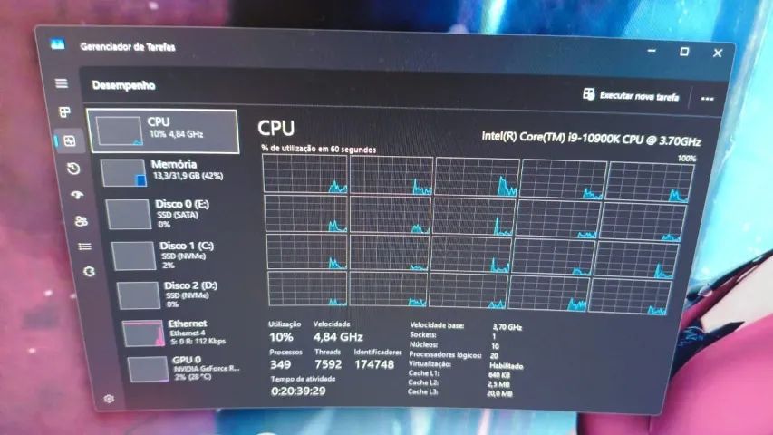 KIT Core I9 com placa mãe Z490 - Foto 2