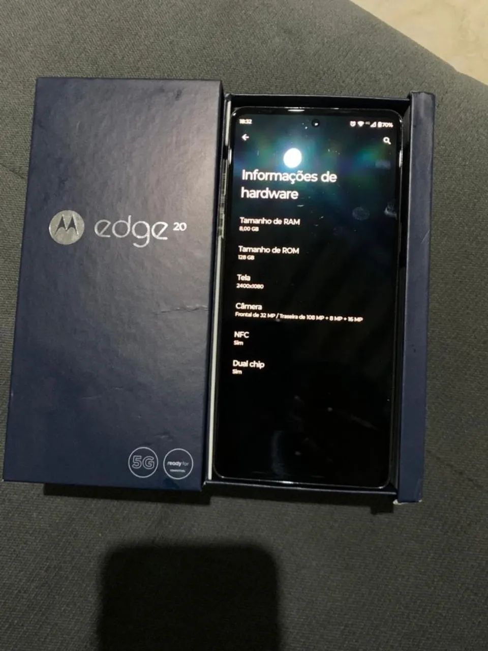 Motorola Edge 20 com caixa - Foto 3