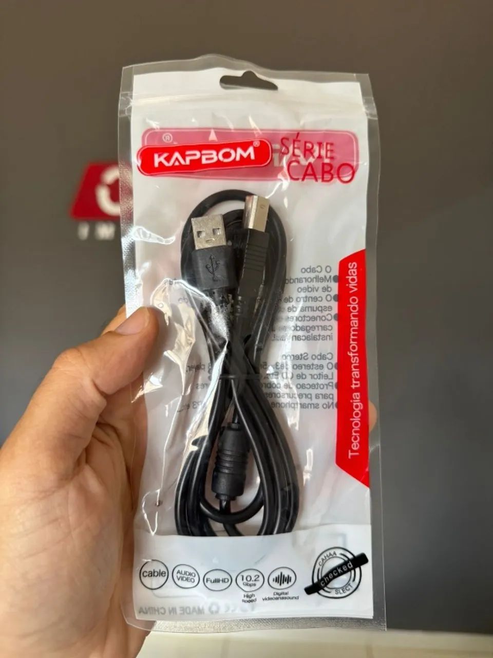Cabo de impressora USB-A USB-B