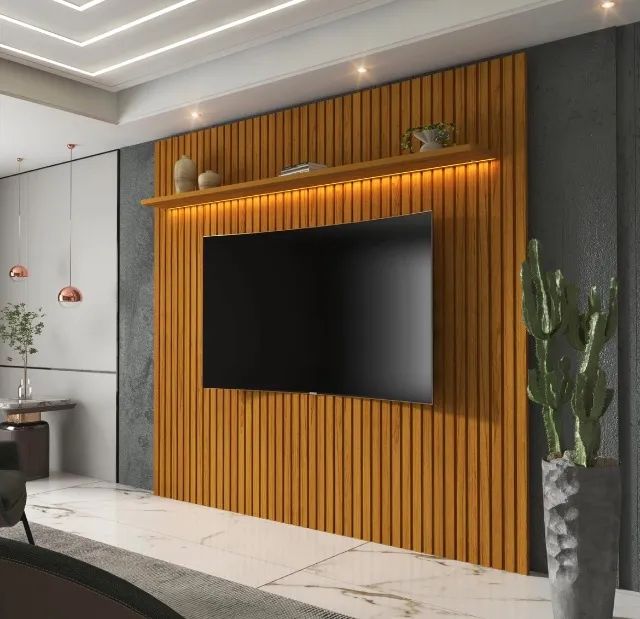 Painel Ripado Verdanza 184 cm para TV até 75 polegadas - Foto 3