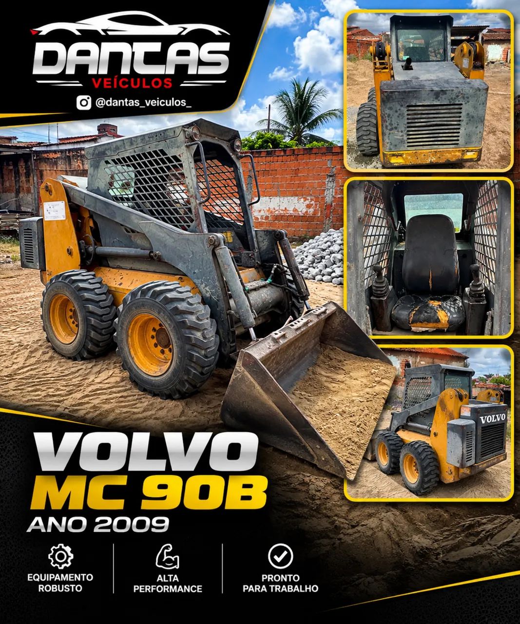 Mini carregadeira volvo mc90b