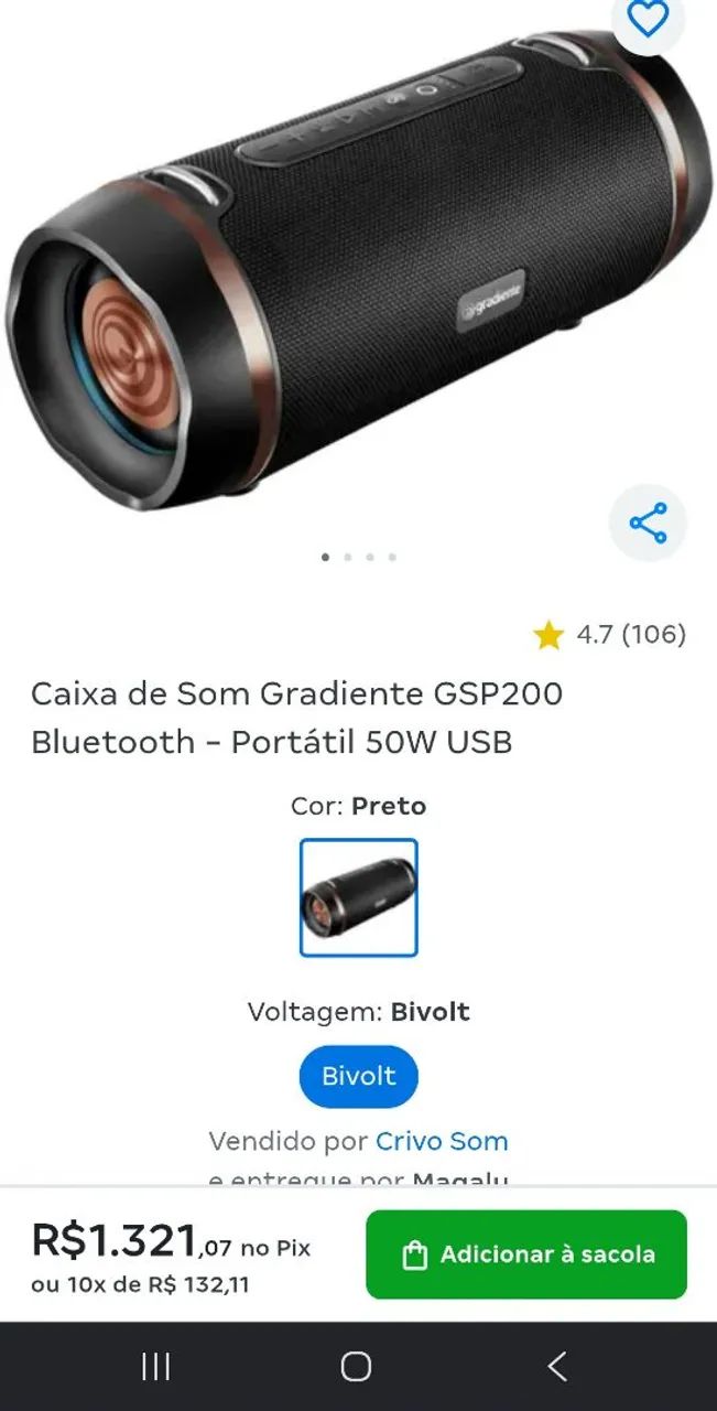 Caixa de som da gradiente top  - Foto 2