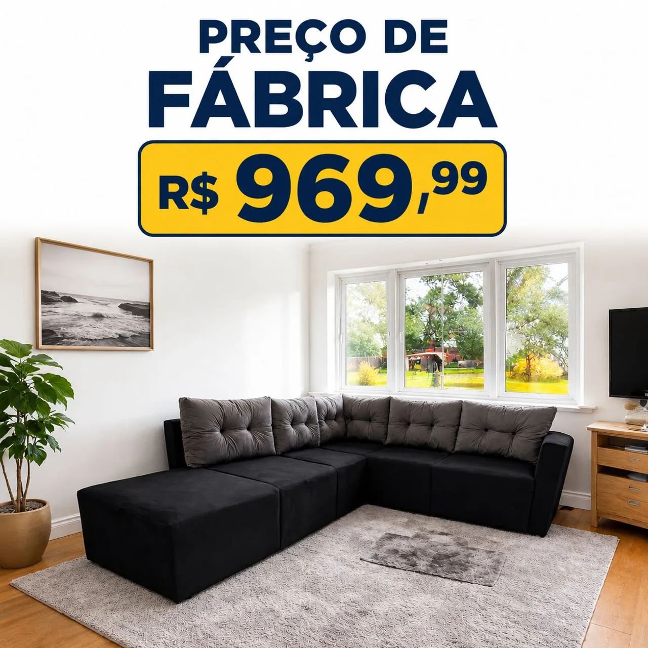 Sofá CANTO lindo modelo 6 almofadas VÁRIAS CORES direto de fabrica - Foto 5