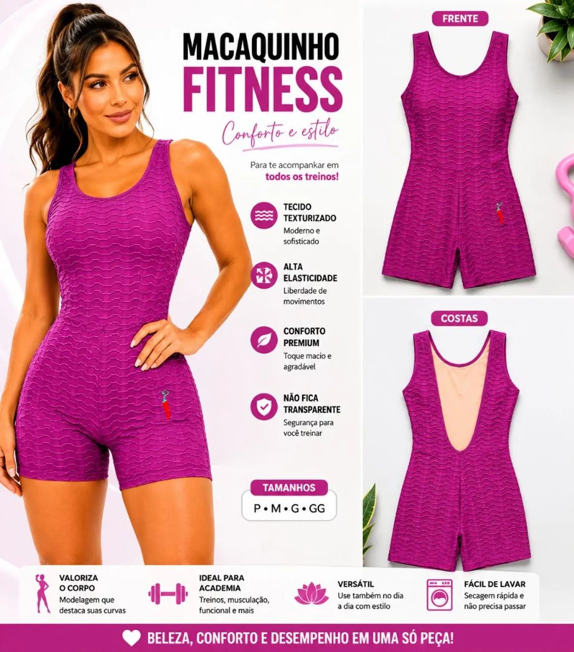 Roupa Treino Texturizado Premium.