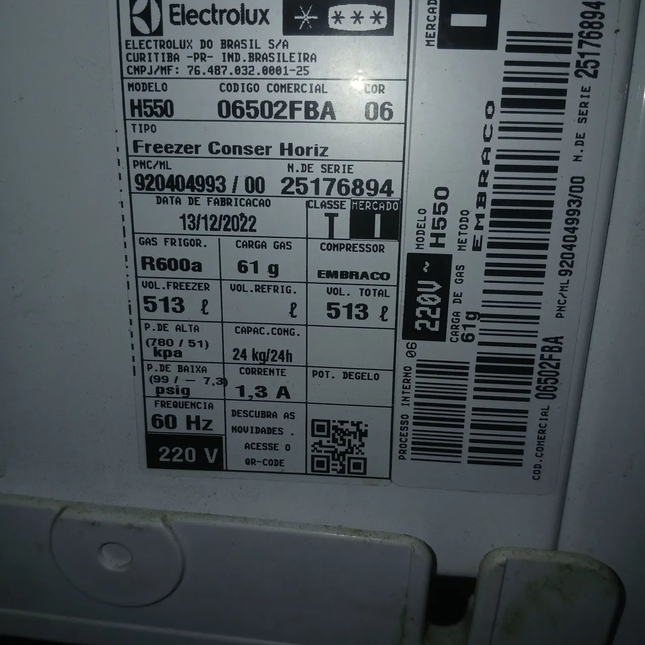 Freezer horizontal em ótimo estado 