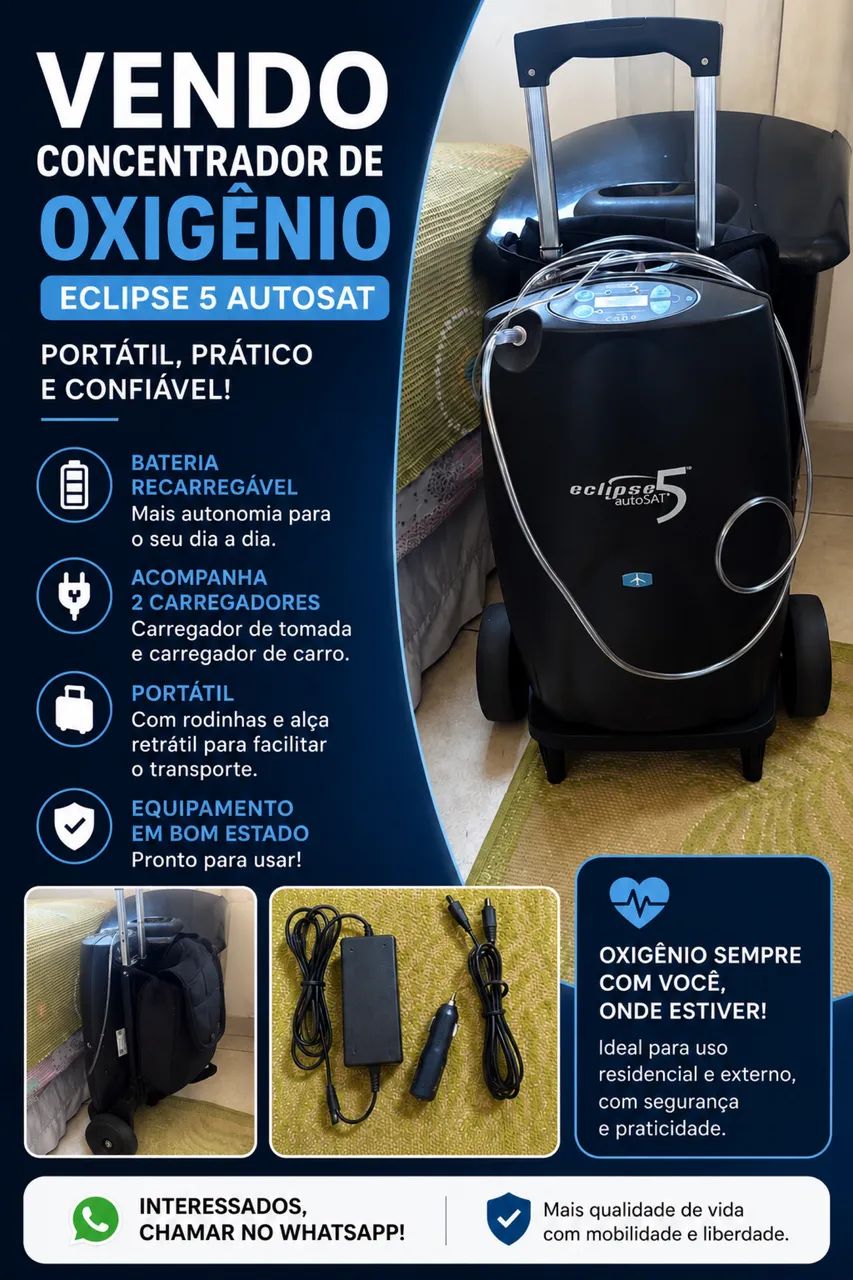 Concentrador de oxigênio transportável Eclipse