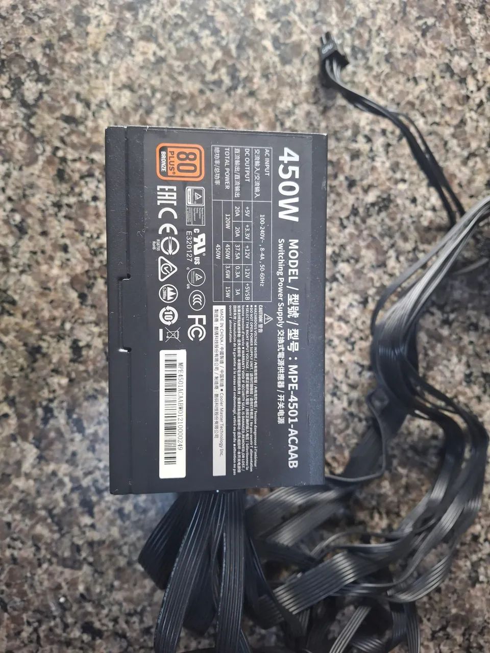 Fonte Cooler Master MWE 450W 80 Plus Bronze - Impecável - Foto 2