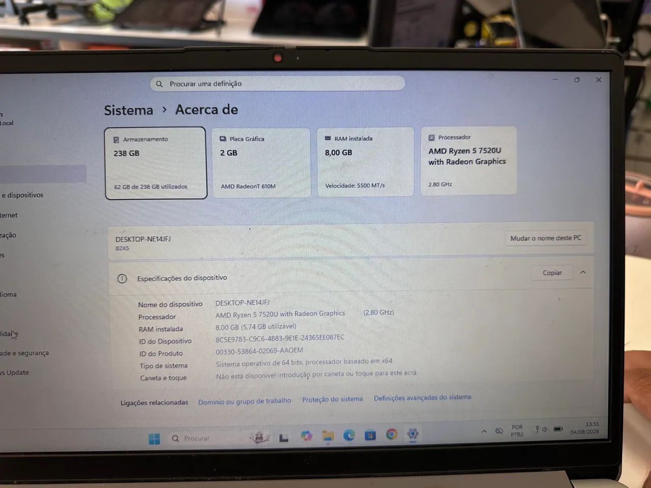 Notebook Lenovo 