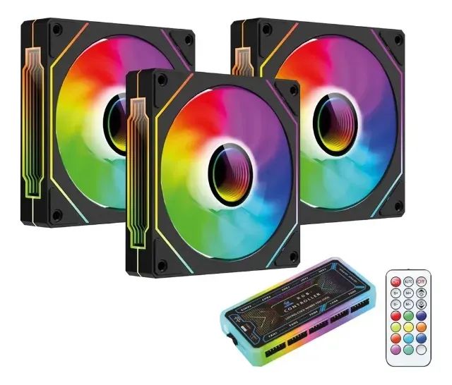 KIT 3 FANS E CONTROLADORA PRETA OU BRANCA  - Foto 4