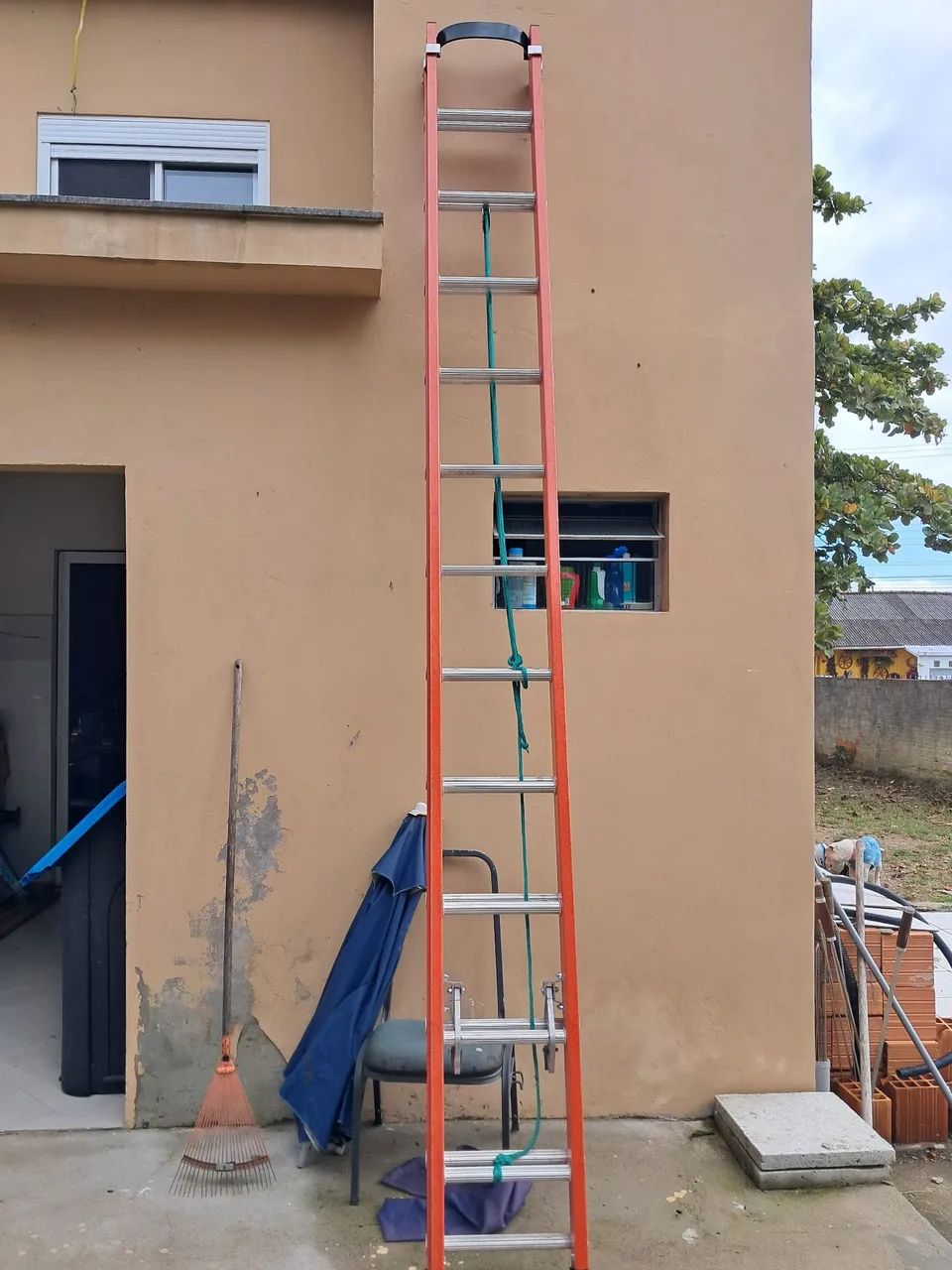 Escada de fibra 6 metros (NOVA)