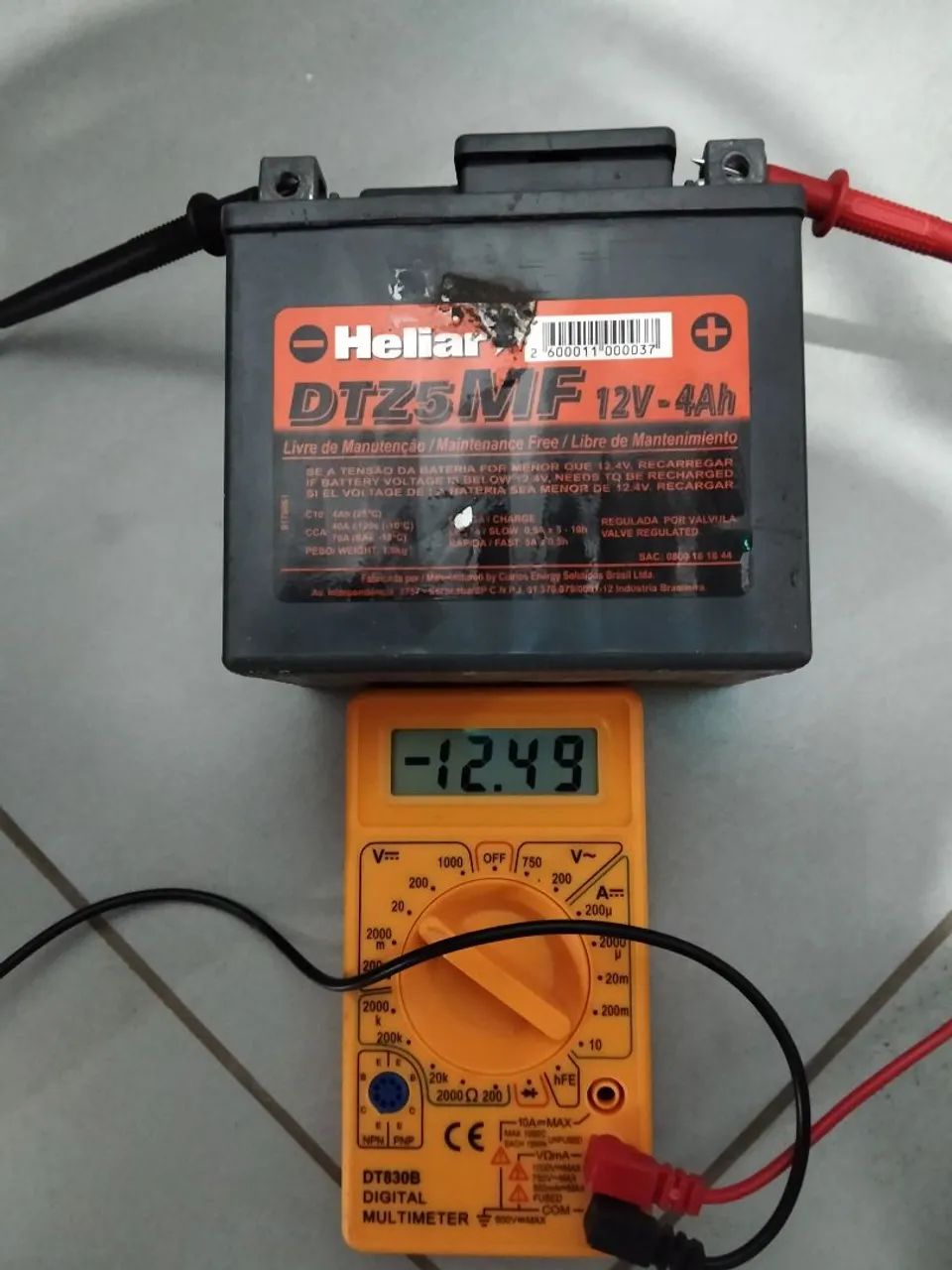 Bateria Moto Heliar DTZ5MF 12V 4Ah 