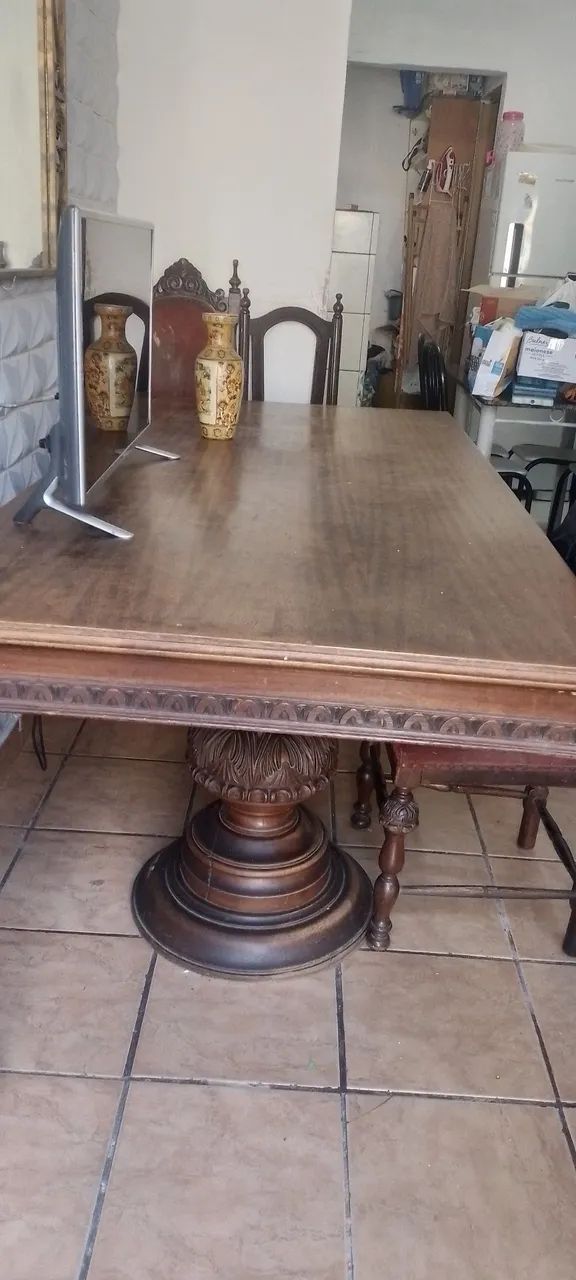 Mesa e armário de madeira   - Foto 2