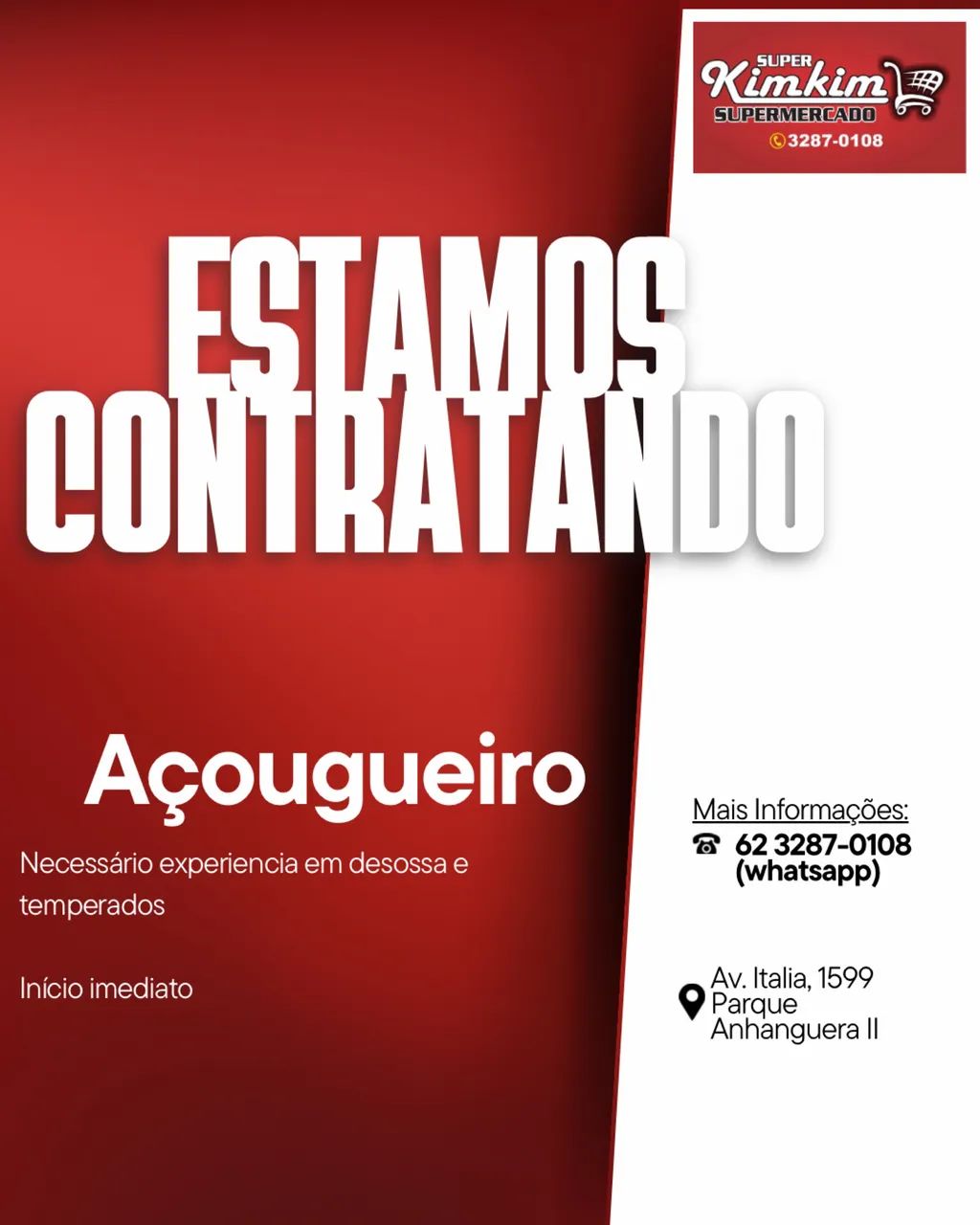 Contrata-se açogueiro 