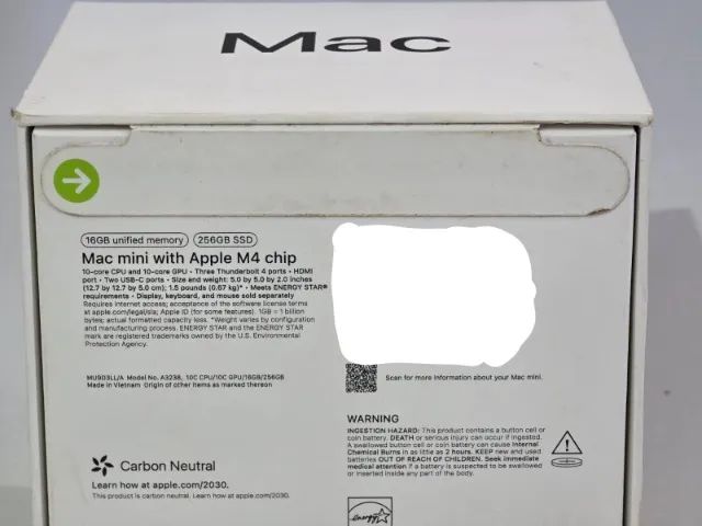 MAC MINI M4 - 16GB RAM - 256 SSD NOVO NA CAIXA - Computadores e