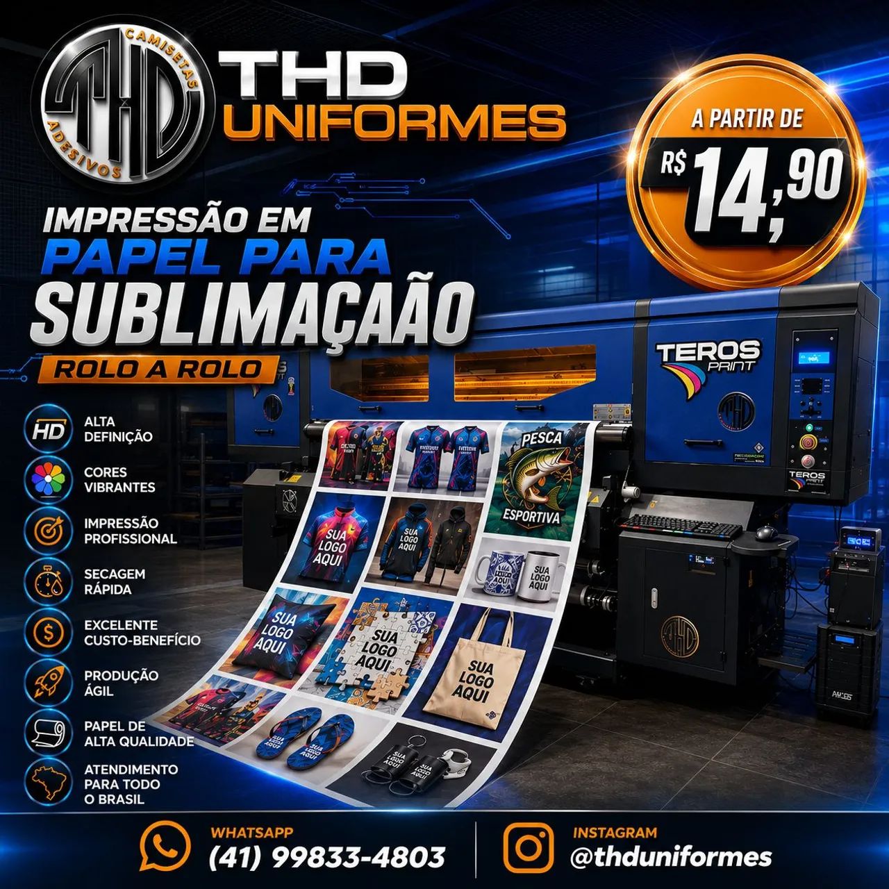 Impressão de Sublimação para sua Empresa