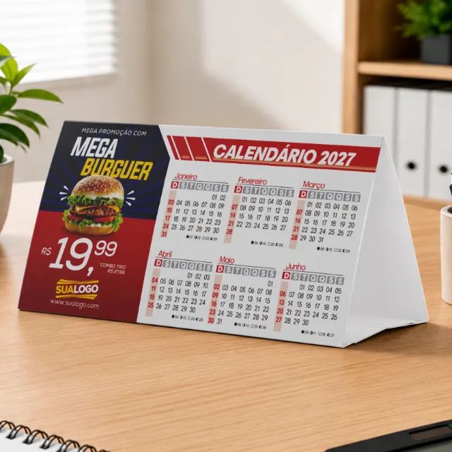 Calendário 2027 triangular de mesa - Foto 5