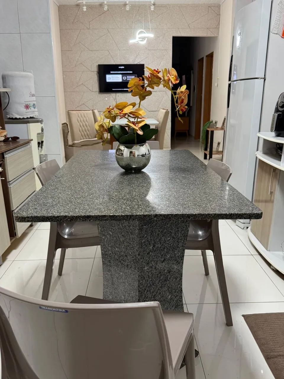 Mesa de mármore com pé de mármore  - Foto 2