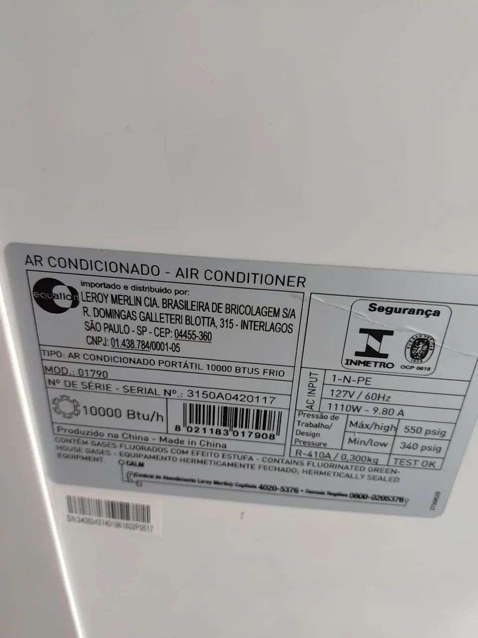 AR CONDICIONADO PORTÁTIL COM CONTROLE  - Foto 3
