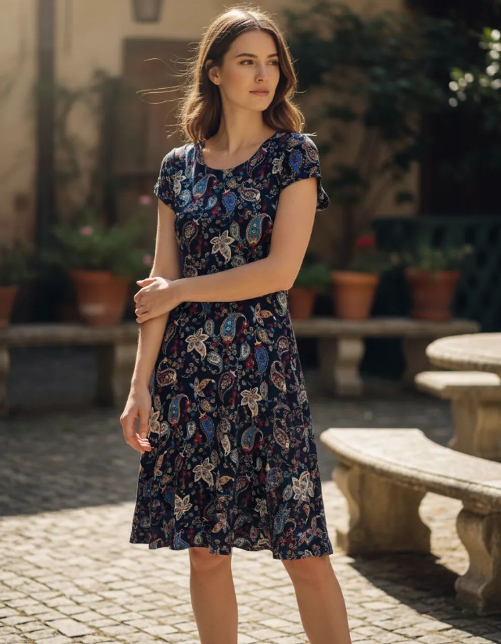 Vestido de Estampa Colorida - Foto 5