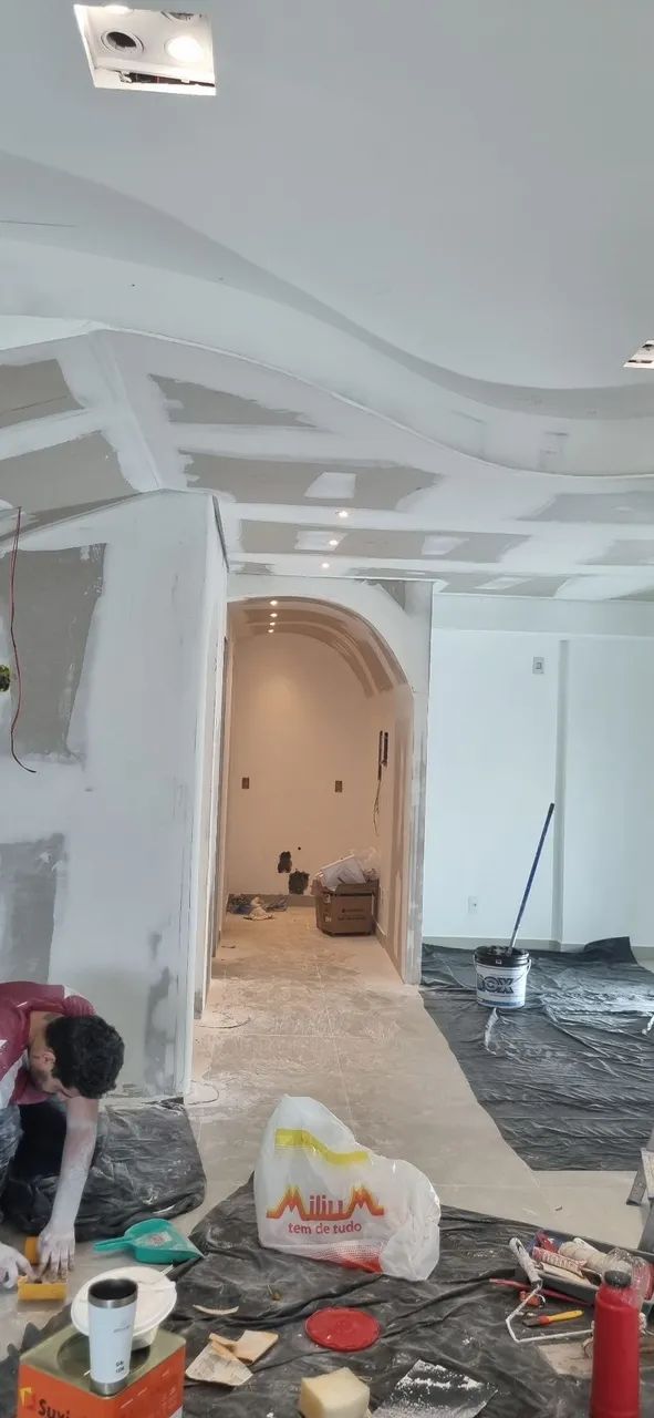 Gesso decorativo com iluminação  - Foto 5