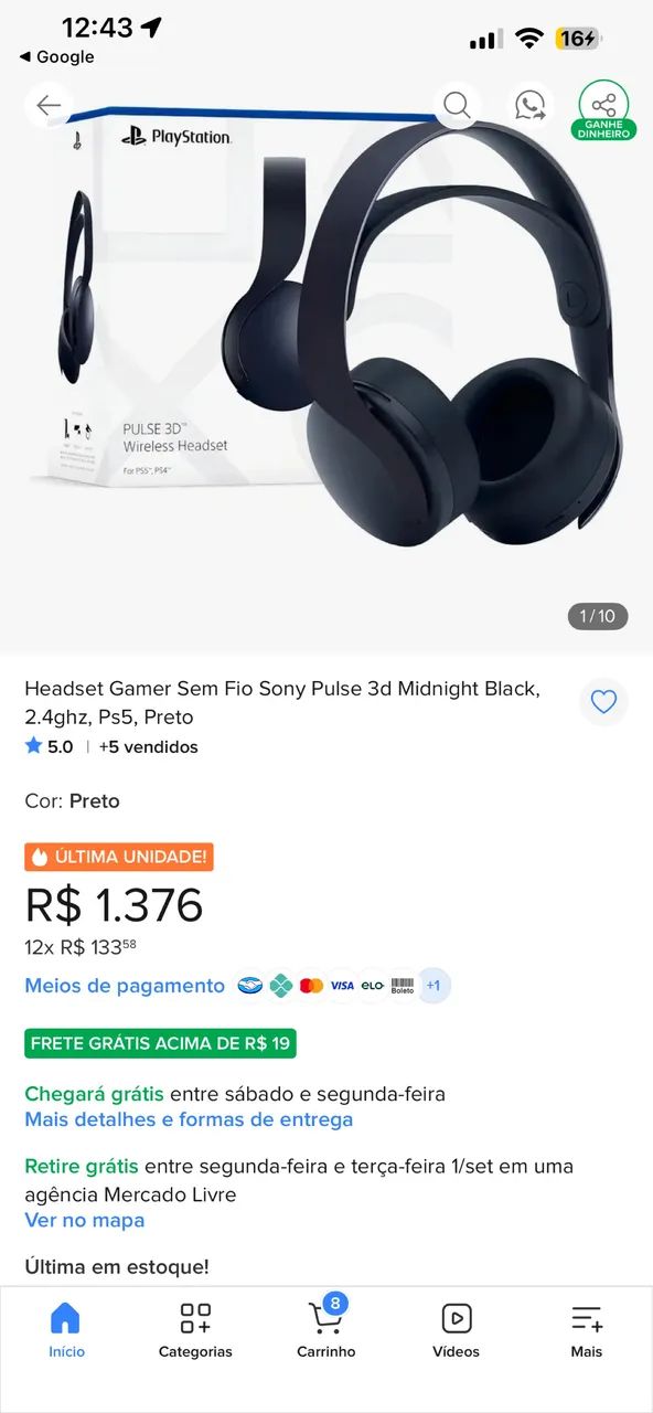 FONE PULSE 3D PARA PS5, PS4 E PC -> OPORTUNIDADE!!!! - Foto 2