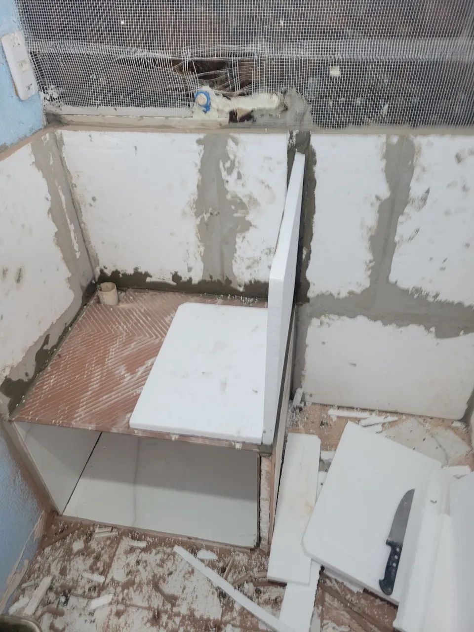 Pequenas reformas, drywall madeira isopor 