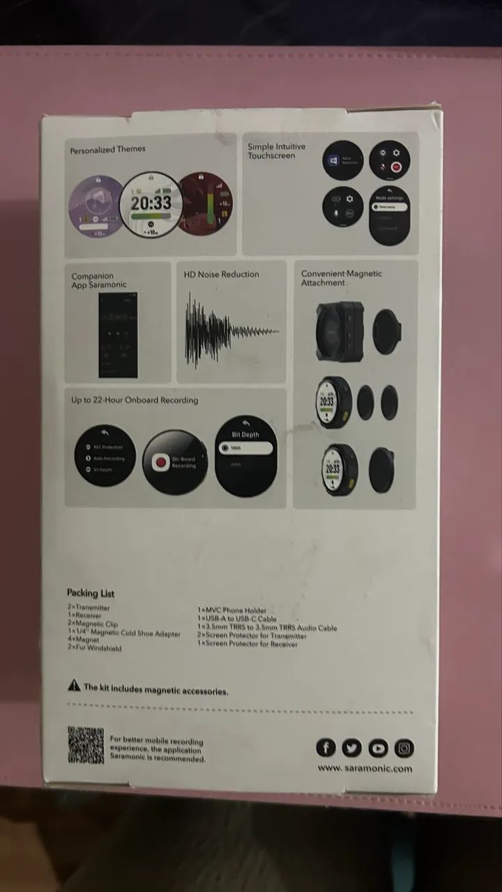 Saramonic Microfone de Lapela com Tela Touch TOP DE LINHA - Foto 3