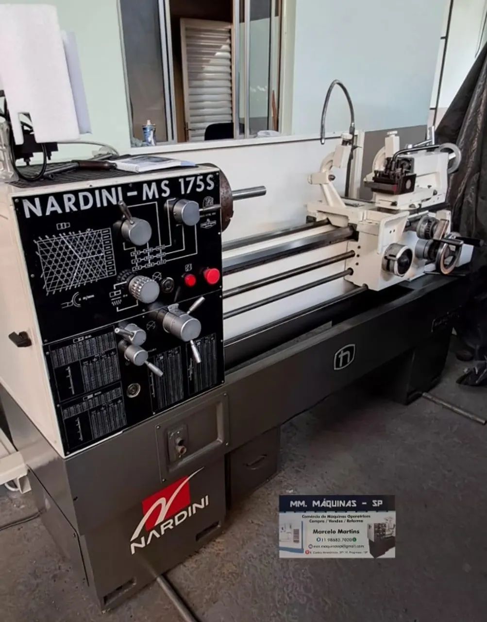 Torno mecânico nardini mascote  175-S com digital novo 1000 mm reformado e completo de tud - Foto 4