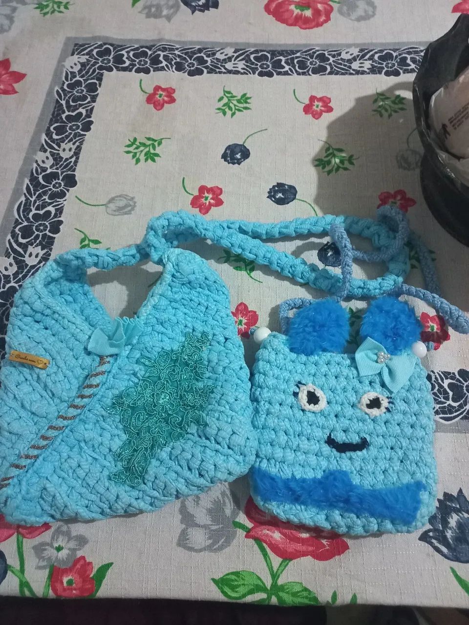 Bolsa de crochê fio de malha  - Foto 5
