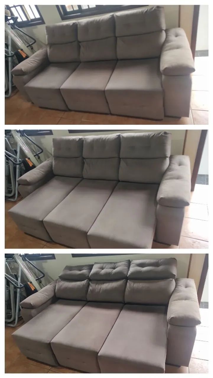 Conjunto de sofá 2 e 3 lugares. 