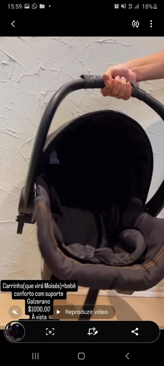 Carrinho bebê Galzerano Moisés 